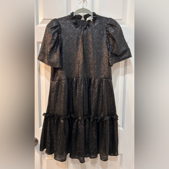 Sea New York Dresses & Skirts - Sea New York Rachelle Sequin Tunic Dress Size S Black Cocktail NYE Party Pockets